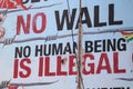 Wall Art Decries Immigration Reform Royalty Free Stock Photo