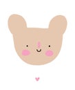 Cute Smiling Little Coala Bear Vector illustration.