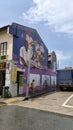Wall art at little india street, singapore