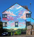Wall art painting on a house in Bristol UK 20-04-2020