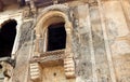 Wall art and windows architecture of 200 year old Temple