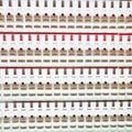 Wall of Bacardi Rum bottles. Royalty Free Stock Photo