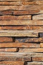 Slabs of old sandstone in a stack, background and texture, close-up