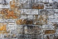 Wall background with various sized stone slabs