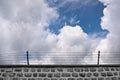 Wall and barbwire Royalty Free Stock Photo