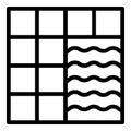 Wall bath tiles icon outline vector. Cement stone Royalty Free Stock Photo