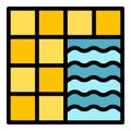 Wall bath tiles icon vector flat Royalty Free Stock Photo