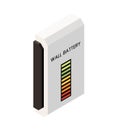 Wall Battery Isometric Composition Royalty Free Stock Photo