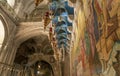 Wall behind the Stone of Anointing - The Church of the Holy Sepulchre. Jerusalem Royalty Free Stock Photo