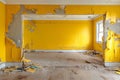 A Wall Being Knocked Down to Create an Open Floor Plan. Generative AI