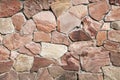 Wall of big stones and broken bricks Royalty Free Stock Photo