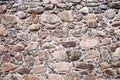 Wall of big stones and broken bricks Royalty Free Stock Photo