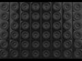 Wall of black shiny sound speakers Royalty Free Stock Photo