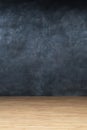 Wall blackboard with wooden floor Royalty Free Stock Photo