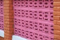 wall block cement bricks vivid color Royalty Free Stock Photo