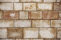 Wall from blocks of Jerusalem stone, texture Royalty Free Stock Photo