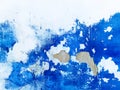 Wall blue abstract painting background. Venezian Stucco