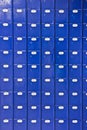 Wall of blue Post Office boxes