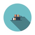 Wall Bookshelf Icon Royalty Free Stock Photo