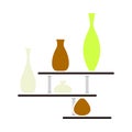 Wall Bookshelf Icon Royalty Free Stock Photo