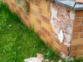 Wall breaks in the garden