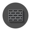 Wall brick icon in line style.