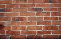Wall of brick masonry aged