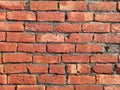 Wall of brick.Old Red Brick Wall with Lots of Texture and Color Royalty Free Stock Photo