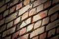 A wall of bricks in a house under construction as an abstract background Royalty Free Stock Photo