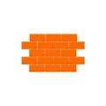 Wall of bricks icon, cartoon style