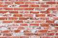 Wall of bright old red brick as beautiful loft-style background for modern interior design Royalty Free Stock Photo