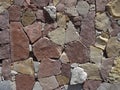 wall of broken faceted stones, stock texture Royalty Free Stock Photo