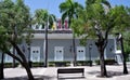 a wall of a building in old san juan puerto rico known as paseo la princesa Royalty Free Stock Photo