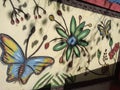 Wall butterfly art cultural leafs