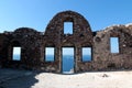 Wall of Byzantine Castle Ruins in Oia village, Santorini, Greece,bright Sunny day Royalty Free Stock Photo