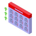 Wall Calendar icon isometric vector. Business planning Royalty Free Stock Photo