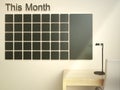 Wall calendar. Schedule memo management organizer concept Royalty Free Stock Photo