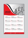 Wall Calendar 2026 template. Week Starts on Saturday. Set of 12 Months for calendar 2026 year. Desk calendar 2026 template.