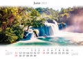 Wall calendar for 2023 year. Royalty Free Stock Photo