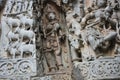 Hoysaleswara Temple wall carving of hindu goddess