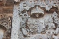 Hoysaleshwara Temple wall carving of Lord vishnu in the incarnation of Varaha moorthy with bhooma devi mother earth