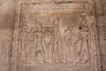 Wall carving on the walls of Khnum temple in Egypt Royalty Free Stock Photo