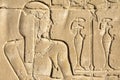 Wall carving, the temple of Edfu, Egypt Royalty Free Stock Photo