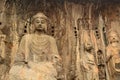 Wall Carvings, Buddhist Longmen Caves, Louyang, China Royalty Free Stock Photo