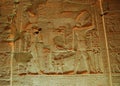 Wall carvings, hieroglyphics, of Kom Ombo temple, Aswan, Egypt, Africa Royalty Free Stock Photo