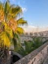 On the wall of the castle of Marmaris in Turkey. Castle of Marmaris is one of the most attended places of the city Royalty Free Stock Photo