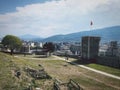 Wall of castle in skopie macedonia