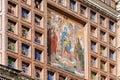 Wall of the cathedral with mosaics