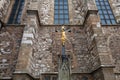 Wall of Cathedral of St Peter and Paul in Brno Royalty Free Stock Photo