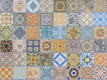 Wall ceramic tiles patterns Mega set Royalty Free Stock Photo